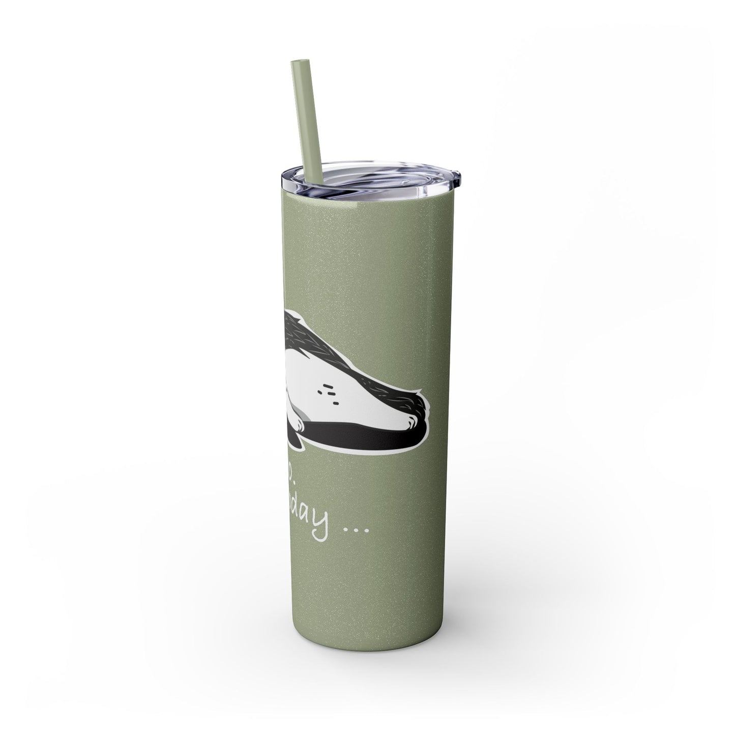 Lazy Husky Skinny Tumbler with Straw, 20oz