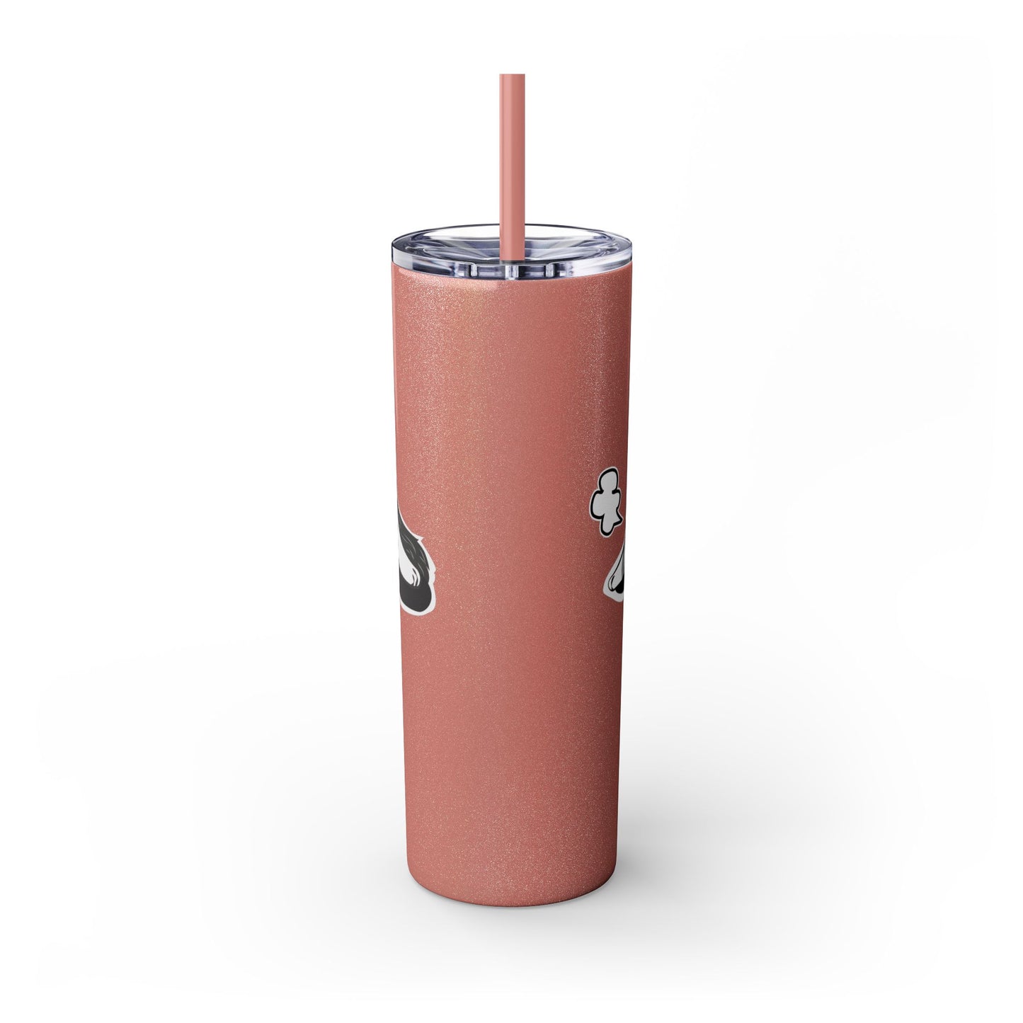 Lazy Husky Skinny Tumbler with Straw, 20oz