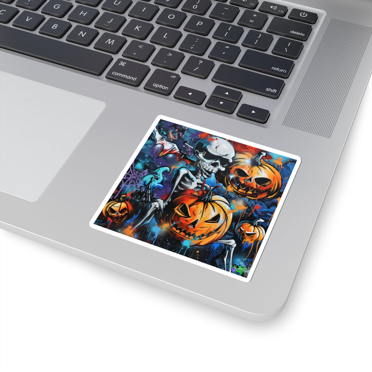 Kiss-Cut Stickers -Squating Skeleton - Halloween 2024 - Epicdsgn