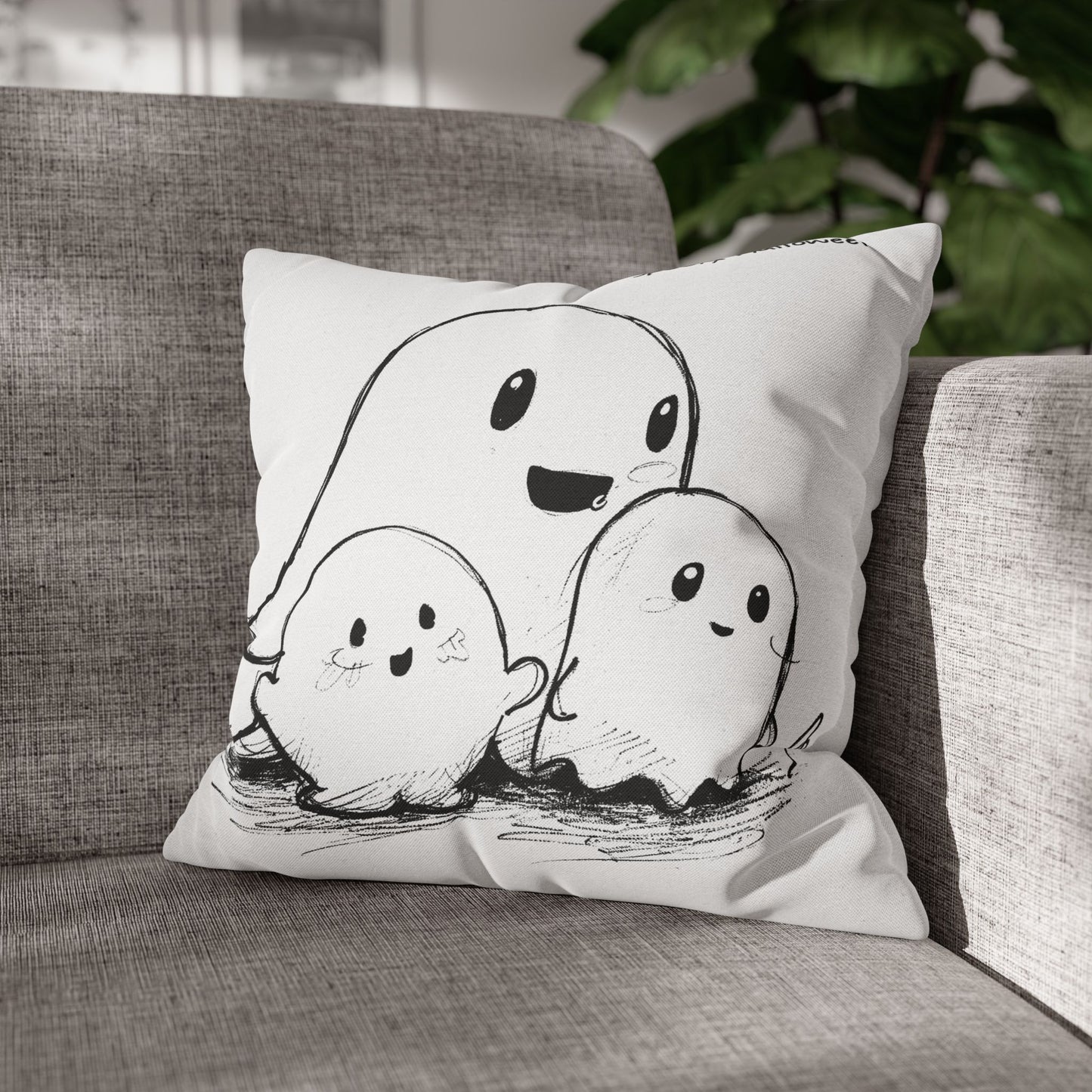 Spun Polyester Square Pillowcase - Spooky Halloween - Halloween 2024 - Epicdsgn