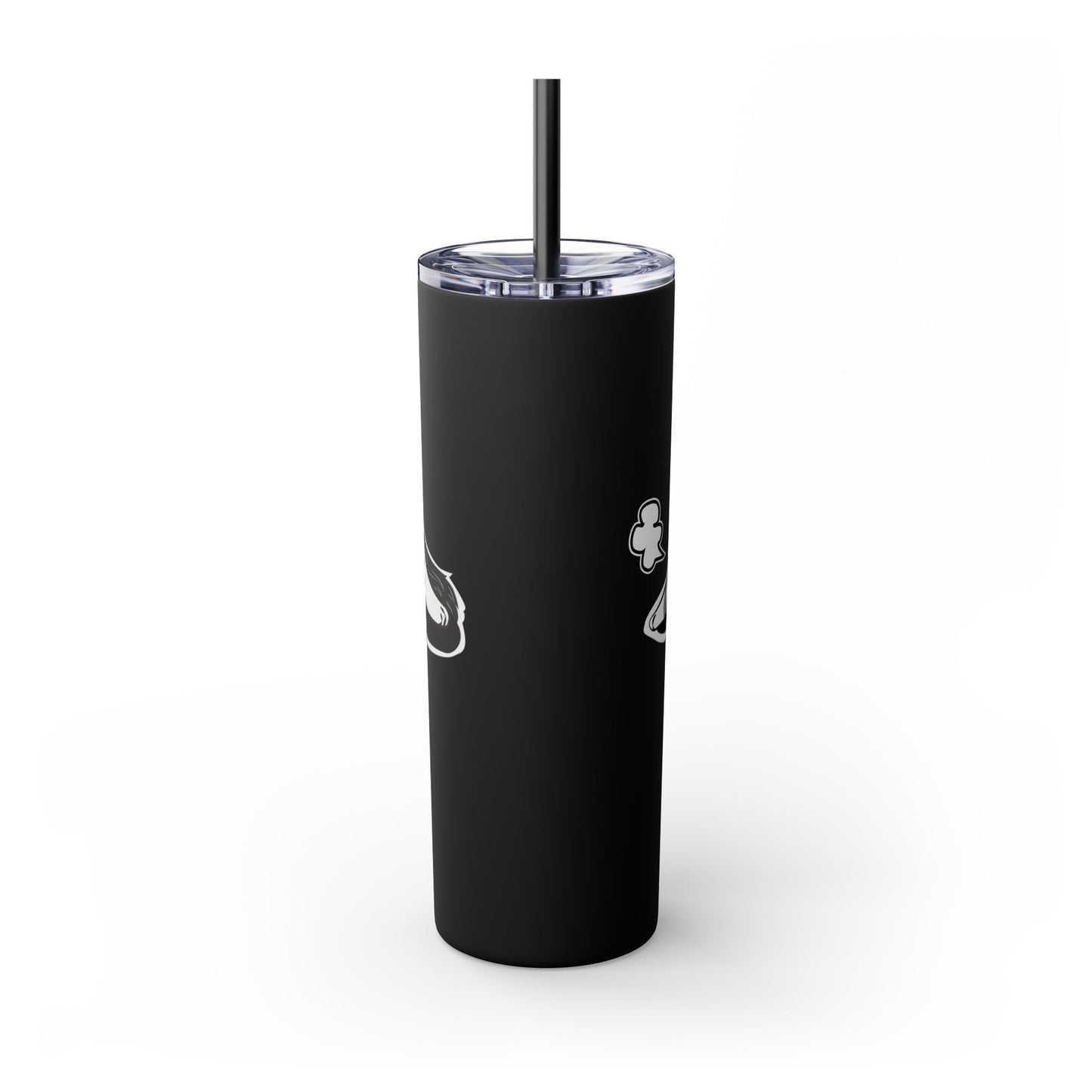 Lazy Husky Skinny Tumbler with Straw, 20oz