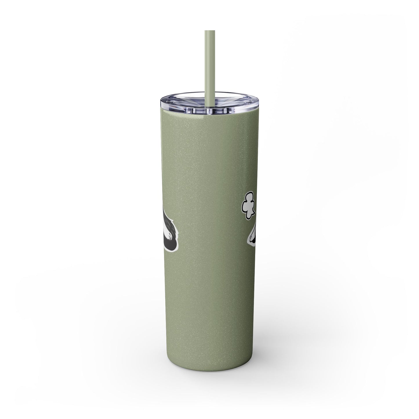 Lazy Husky Skinny Tumbler with Straw, 20oz
