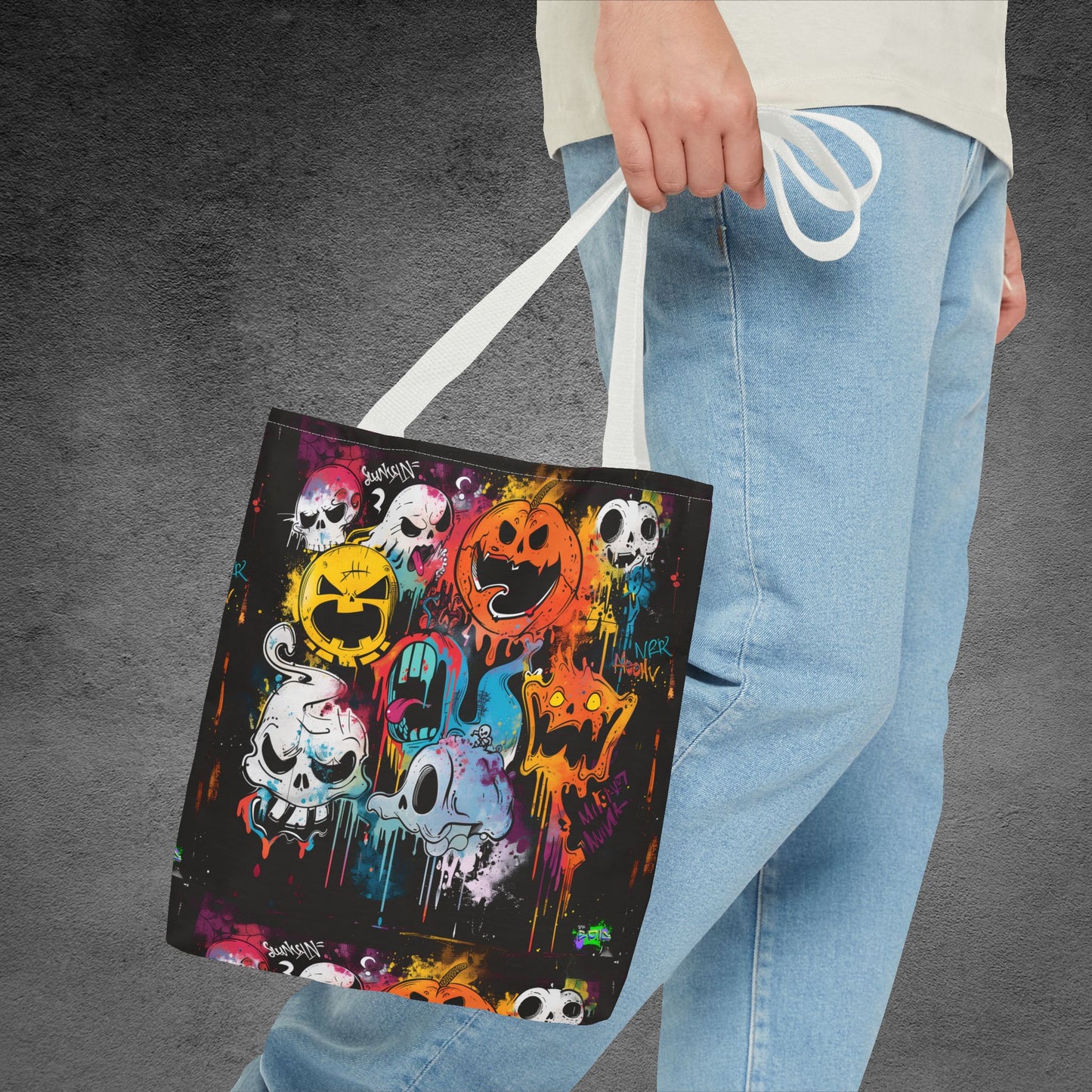 Tote Bag (AOP) - Laughing Pumpkin - Halloween 2024 - Epicdsgn