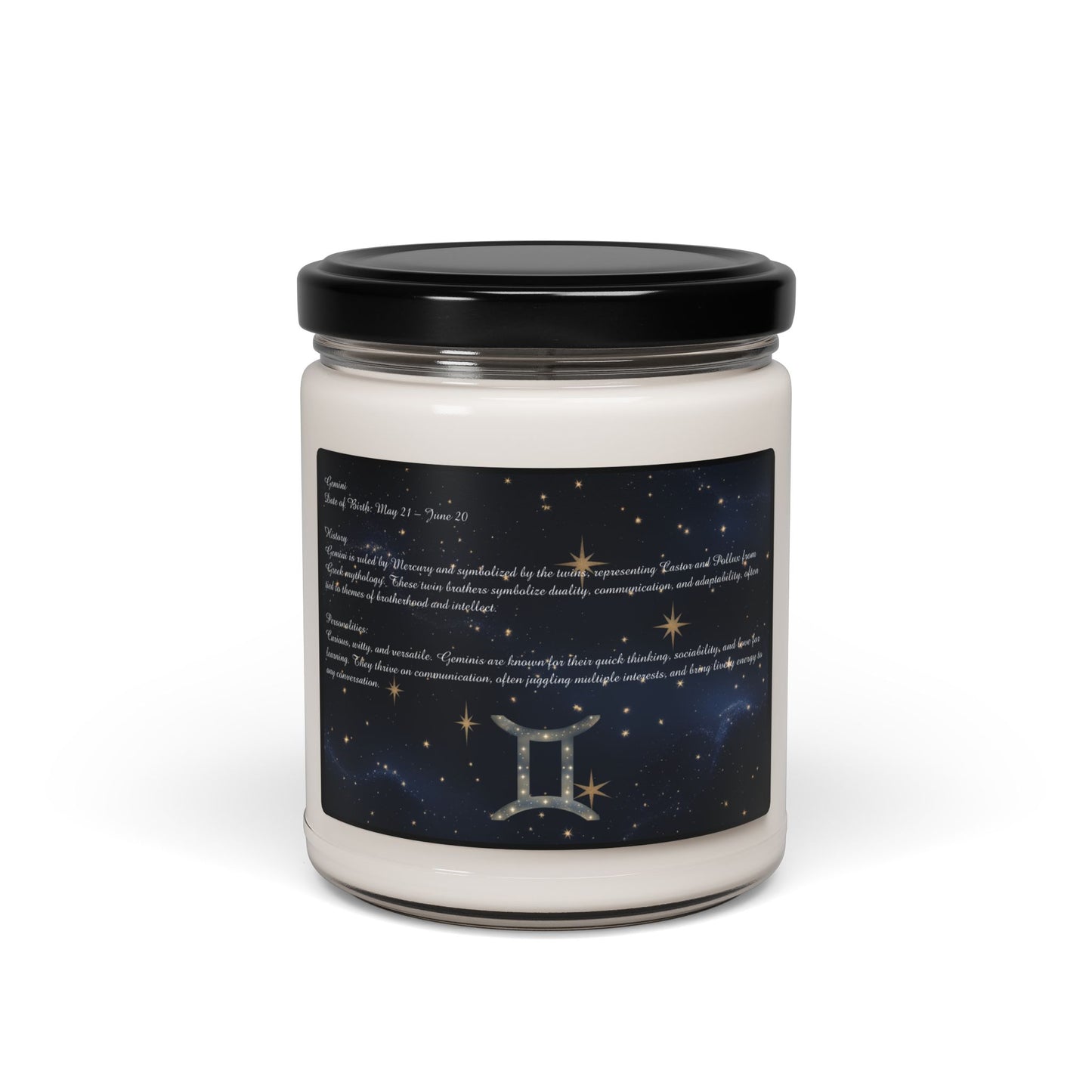 Gemini Scented Soy Candle - Celestial Home Decor, Astrology Gift, Horoscope Candle, Hand Poured