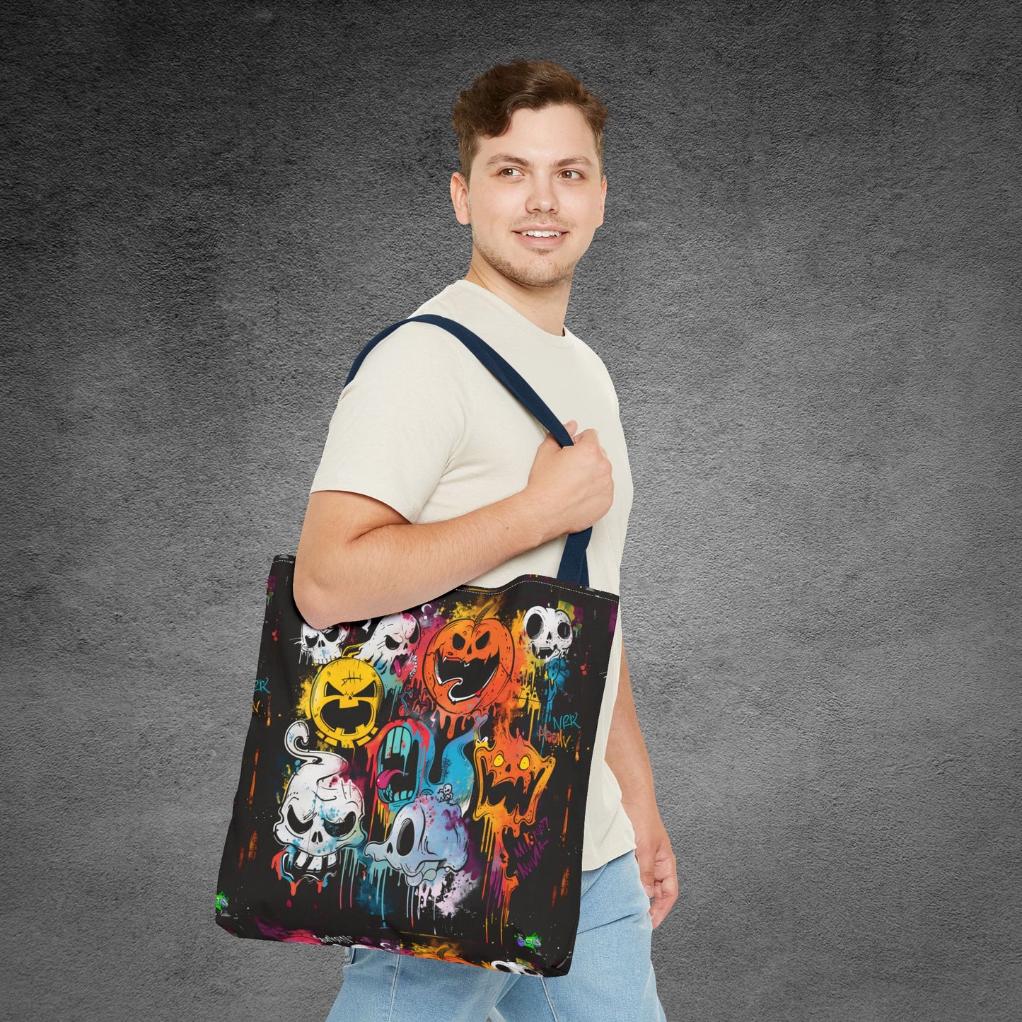 Tote Bag (AOP) - Laughing Pumpkin - Halloween 2024 - Epicdsgn