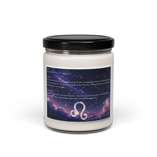 Astrology Scented Candle for Leo, Zodiac Decor, Aromatherapy Gift, Star Sign Candle for Home, Birthday Gift for Her, Zodiac Lover