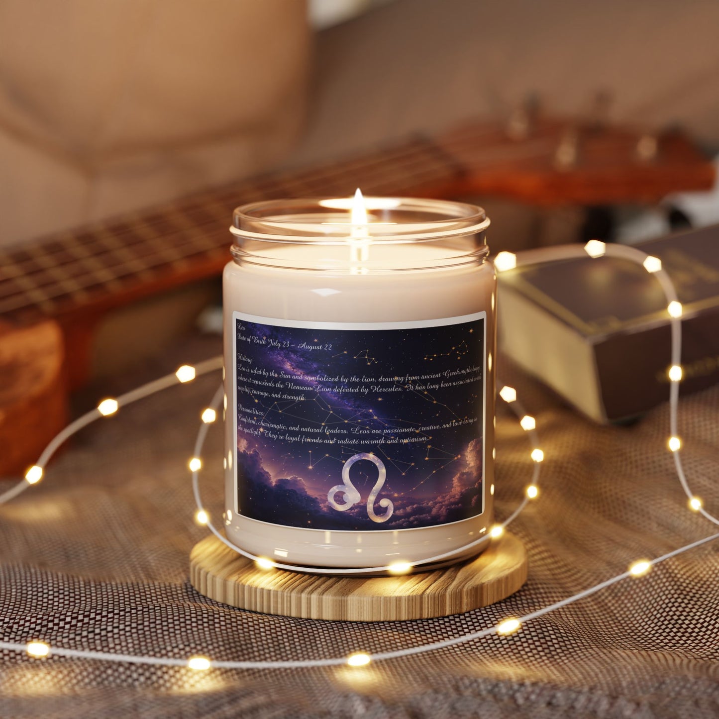 Astrology Scented Candle for Leo, Zodiac Decor, Aromatherapy Gift, Star Sign Candle for Home, Birthday Gift for Her, Zodiac Lover