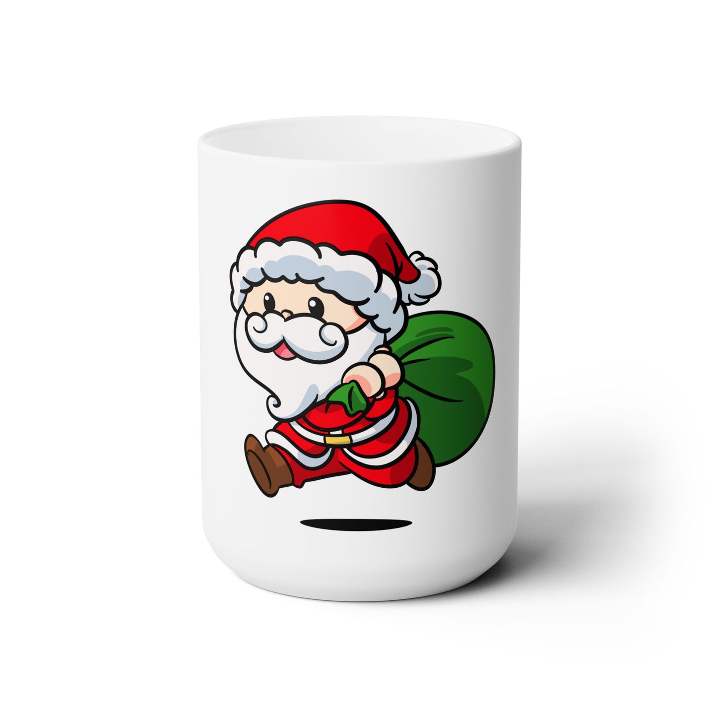 Santa with Gifts Morning Coffee Ceramic Mug 15oz - epicdsgn