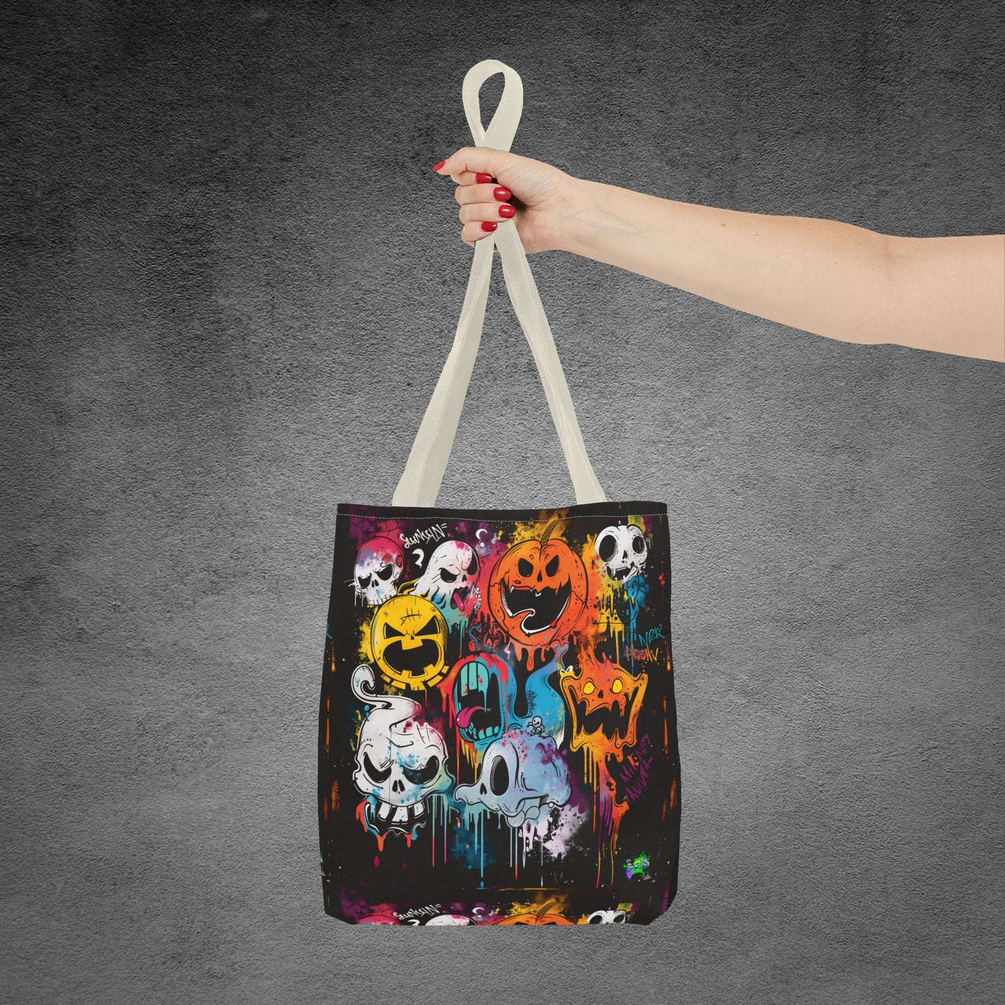 Tote Bag (AOP) - Laughing Pumpkin - Halloween 2024 - Epicdsgn