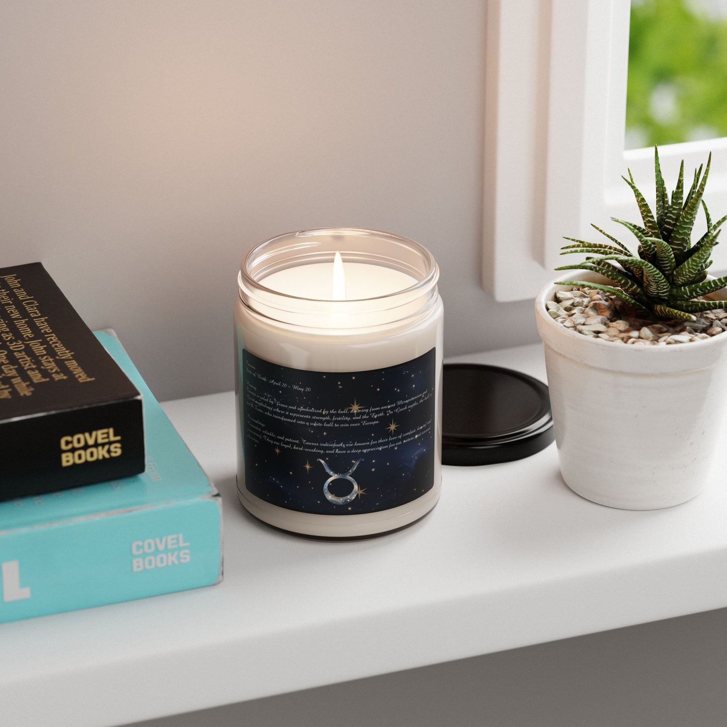 Taurus Scented Soy Candle - Celestial Home Decor, Astrology Gift, Horoscope Candle, Hand Poured