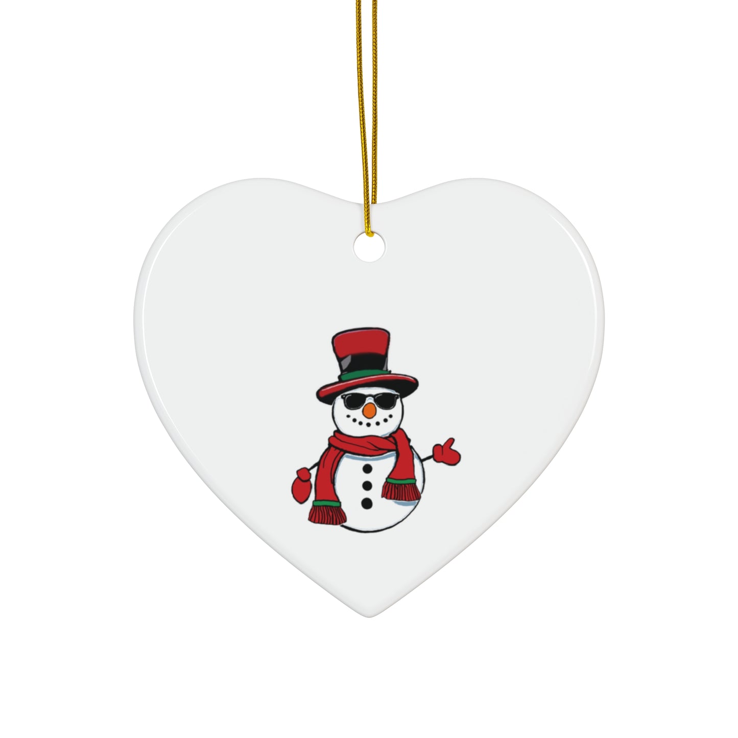 Snowman Ceramic Ornament, 4 Shapes - epicdsgn