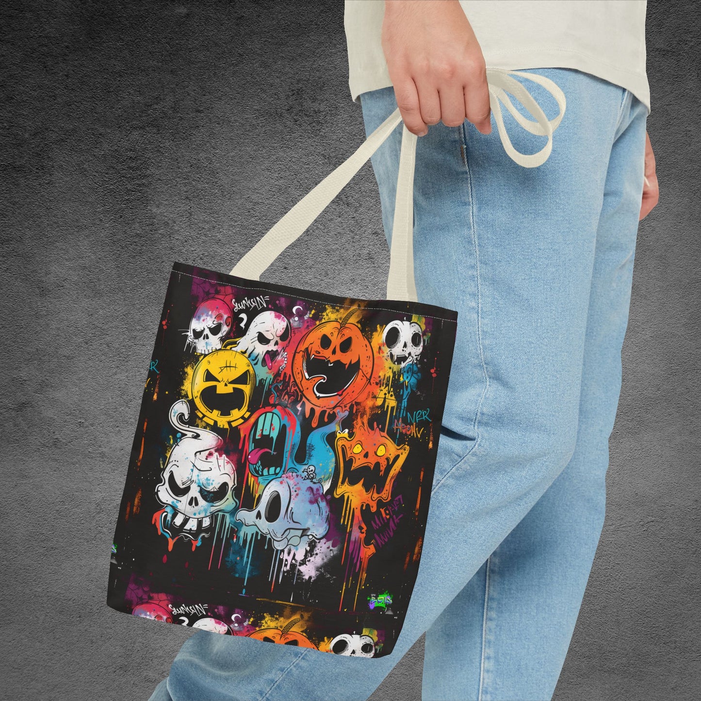 Tote Bag (AOP) - Laughing Pumpkin - Halloween 2024 - Epicdsgn