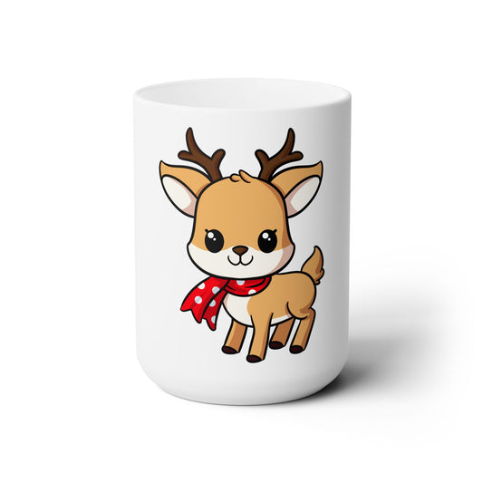 Raindeer Morning Coffee Ceramic Mug 15oz- epicdsgn