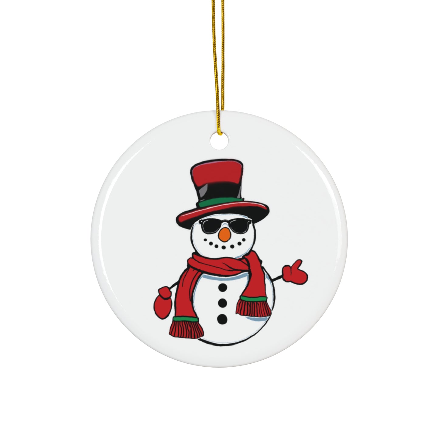 Snowman Ceramic Ornament, 4 Shapes - epicdsgn