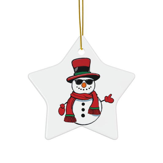 Snowman Ceramic Ornament, 4 Shapes - epicdsgn