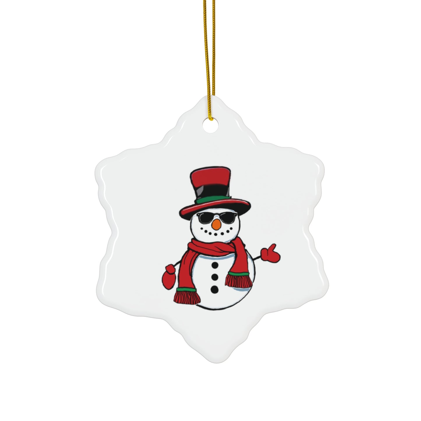 Snowman Ceramic Ornament, 4 Shapes - epicdsgn